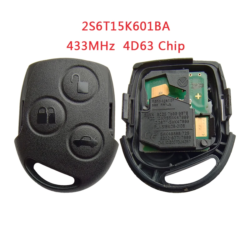 

TXK018031 Original PN 2S6T-15K601-BA For Ford Transit Smart Remote Car Key 3 Button 433MHz 4D63 Chip FCC ID KR55WK47899