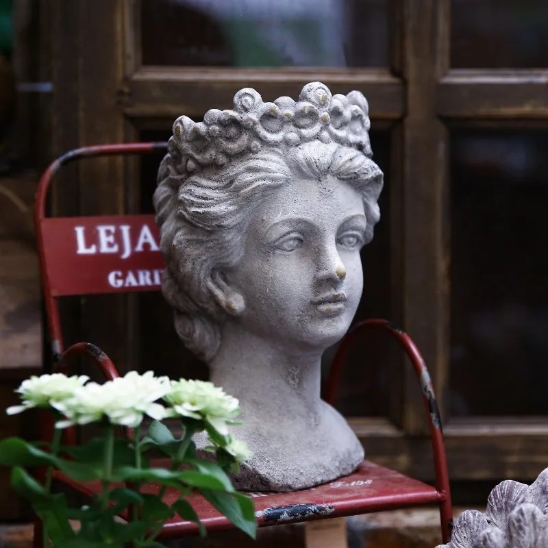 Fall in love with garden gardening groceries do old cement series garden terrace sculpture ornament flower pot Muse avatar flowe