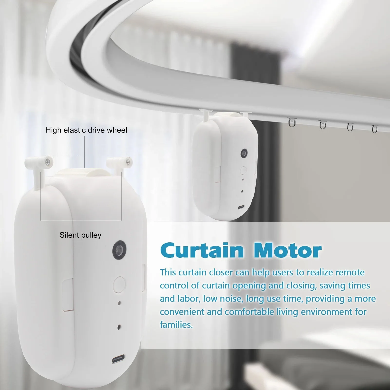 Tuya Bluetooth Smart Curtain Swithbot Electric Curtain Robot APP Voice Timing Control Alexa Google Home