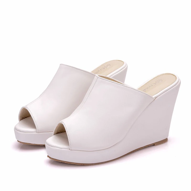 High Heels Ladies Sandal Non-slip Wedge Heel Comfortable High Heels Shallow Open Toe Platform Slipper for Ladies