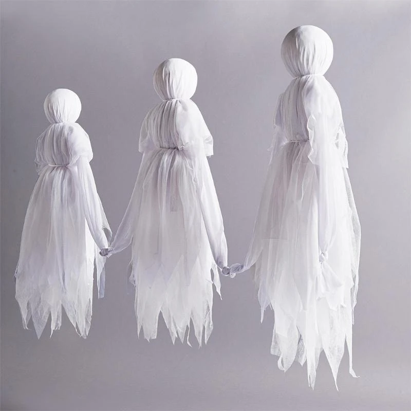 Y5GC Yard Sign Feminino Fantasma Mannequim Decorações ao ar livre Decorações Halloween Yard