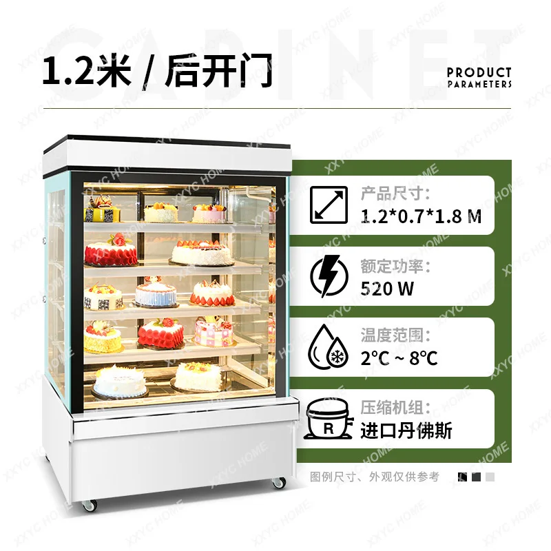 

Акваритическая стойка для тортов, коммерческая холодильная витрина, прямоугольная морозильная камера с воздушным охлаждением для сохранения свежести