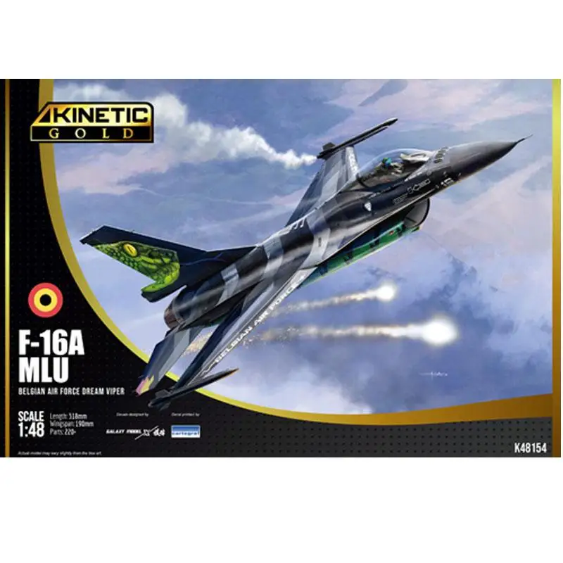 

KINETIC K48154 1/48 F-16A MLU Бельгийские ВВС Dream Viper Модель Комплект