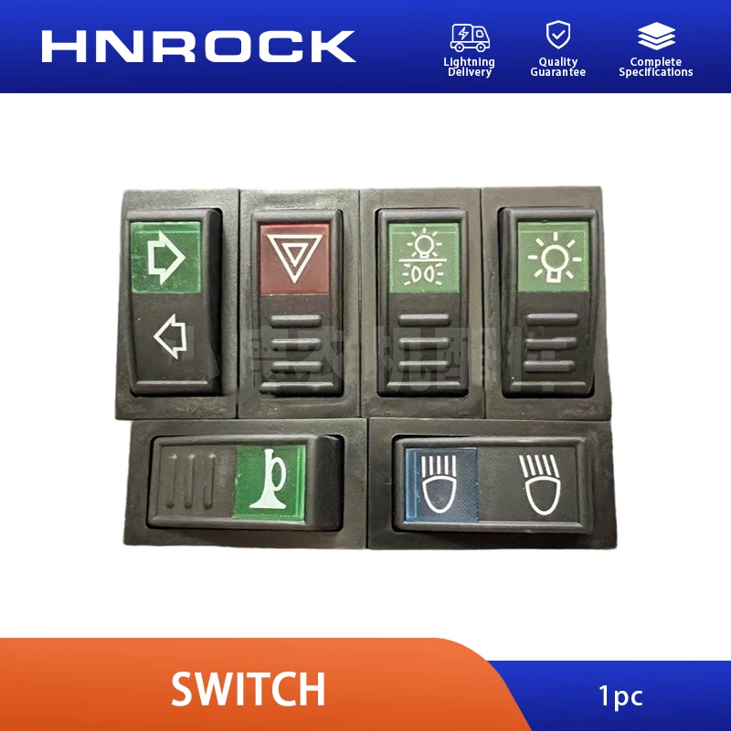 Interruptor Basculante HNROCK, Interruptor de Luz, Interruptor de Faros, Interruptor de Instrumentos para Tractor Agrícola Dongfeng John Deere Lovol, Cosechadora