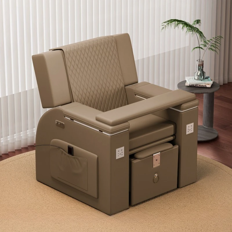 Electric Nail Art Foot Massage Chair Multifunctional Eyelash Foot Wash Chair Texture Embroidery Foot Therapy Press