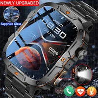 2025 nuevo para Xiaomi reloj inteligente de grado militar para hombres 1,96 ""pantalla AMOLED 5ATM impermeable rastreador de actividad/deporte BT llamada Smartwatch