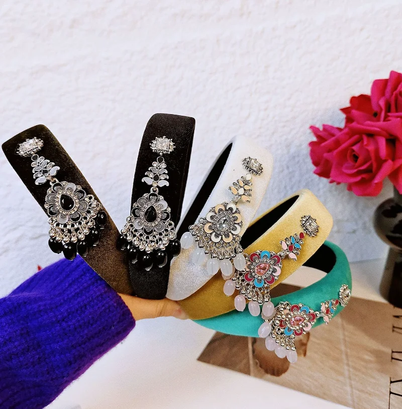 

Handmade Chinese National Style Headband Hair Bands Daily Pressed Hair Hair Hoop Wash Face Hair Clip Headwear Hair Accessories