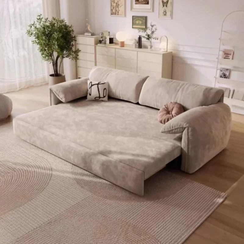 Designer Velvet Sofas Foldable With Storage Bedroom Multifunctional Sofa Bed Lounges Recliner Schlafsofa Living Room Furniture