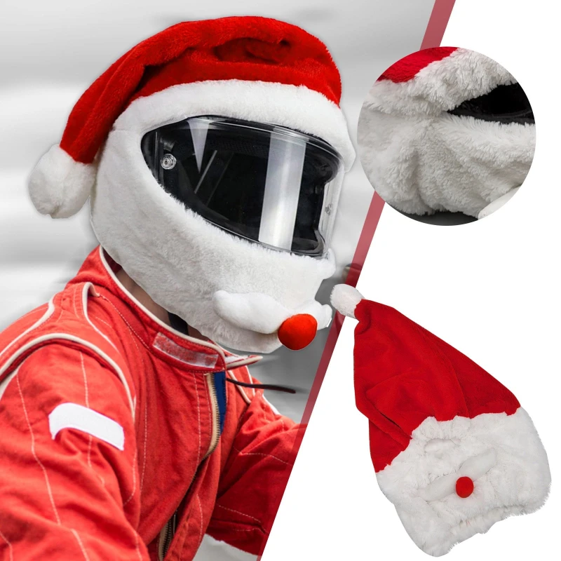 

Santa Motorcycle Helmet Cover Funny Helmet Cover Motorcycle Santa Hat Nativity Motorcycle Helmet Covers Decoration Accessory