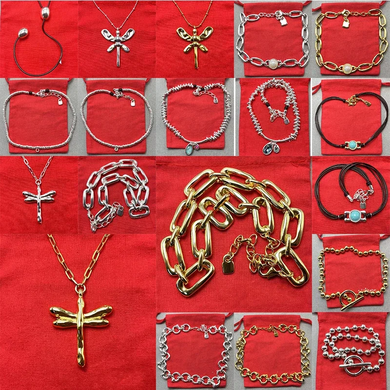 Jewelry Handmade Se Assorted Fashion Jewelry Collection: Necklaces, Bracelets & Dragonfly Pendants in Gold/Silver Tones