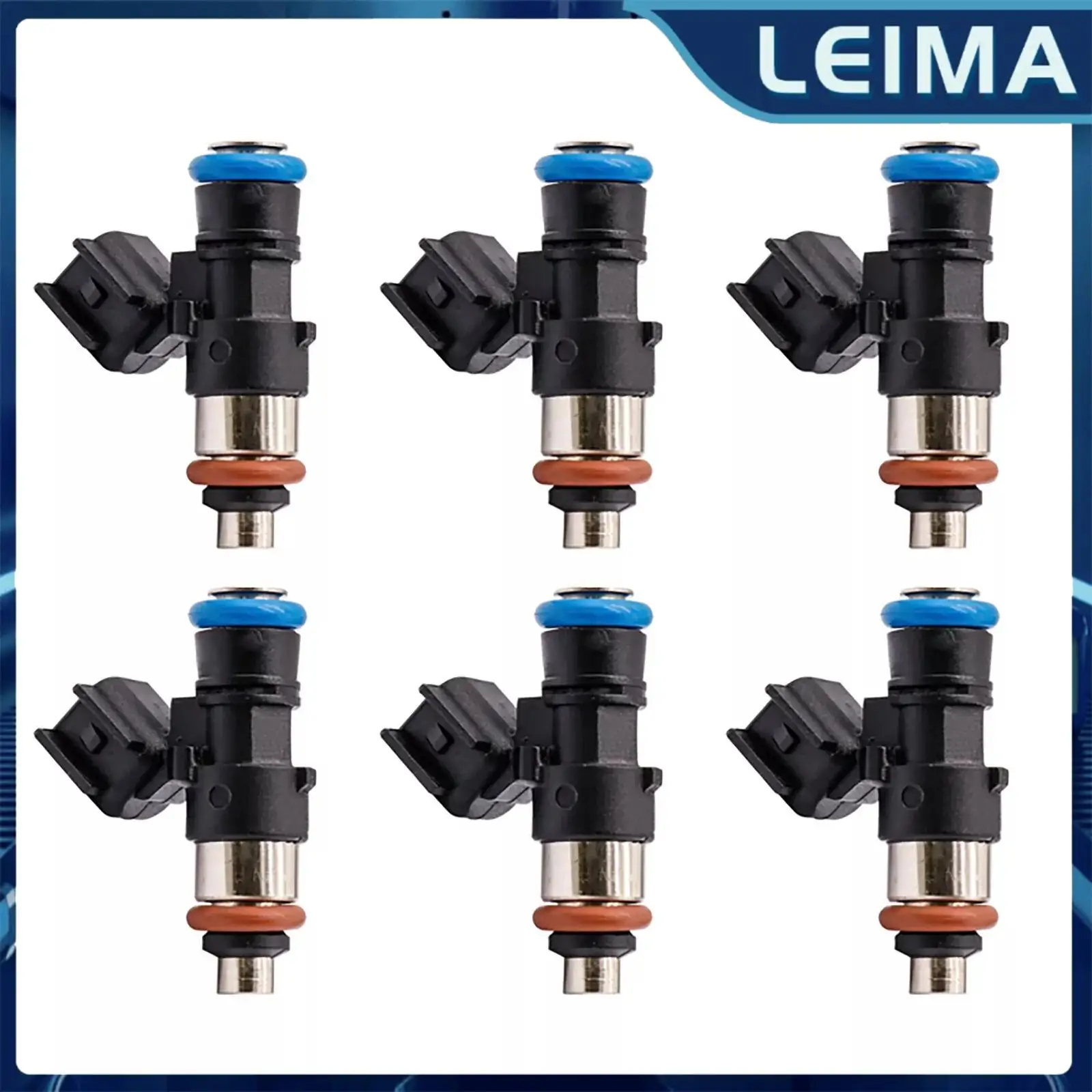 

6Pcs Fuel Injectors 0280158191 For Ford Edge Explorer F150 Mustang Transit Flex Taurus Lincoln MKX 2011-17 3.5L 3.7L Engine Part