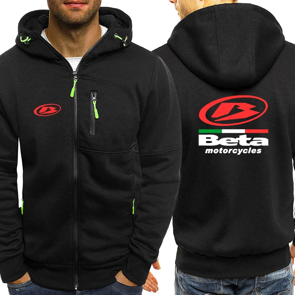 2024 New Beta Racing Motocross Motorcycle Men Printing Spring Autumn Casual Hot Sale Three-color Zipper Hooded Comfortable Coat