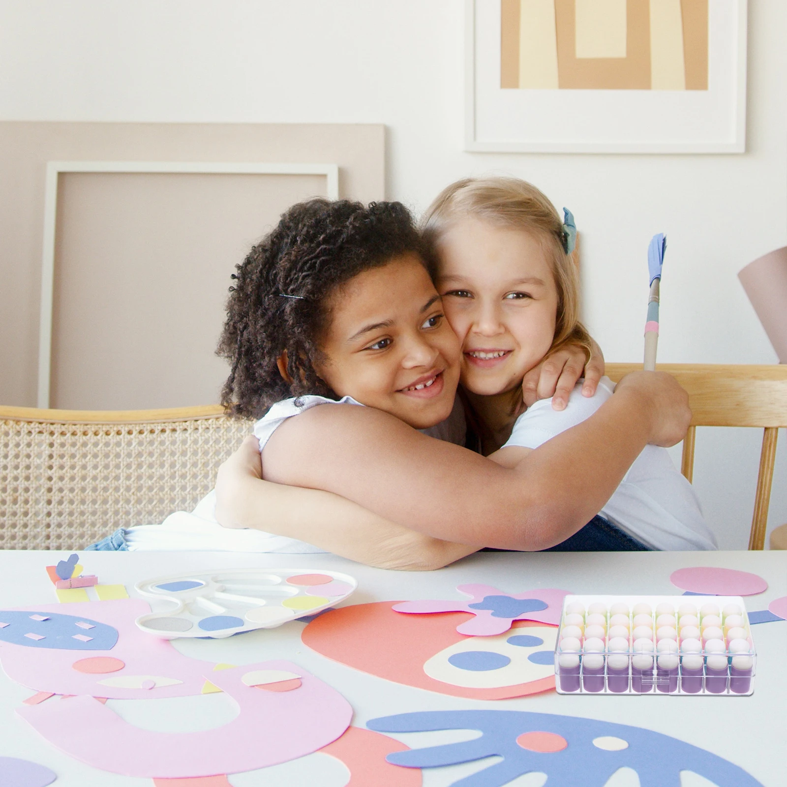 مجموعة واحدة من أدوات طلاء الأصابع، مستلزمات الأطفال، غطاء إسفنجي، وسادة تعليمية للعب نشاط الرسم، لعبة رسم للأطفال