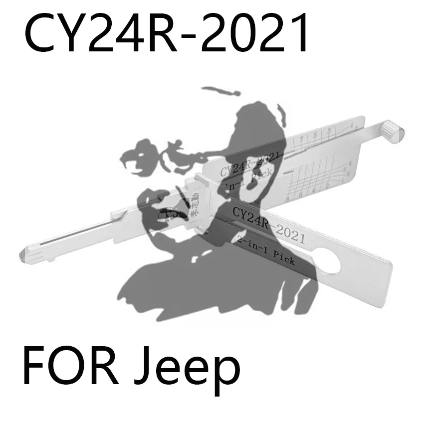 Lishi 2-In-1 LOCKSMITH TOOL Reverse Anti-Glare CY24 FOR  Jeep Cherokee 2021