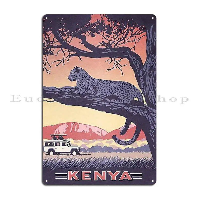 Kenya Travel Poste Metal Plaque Decoration Living Room Bar Cave Club Design Tin Sign Poster