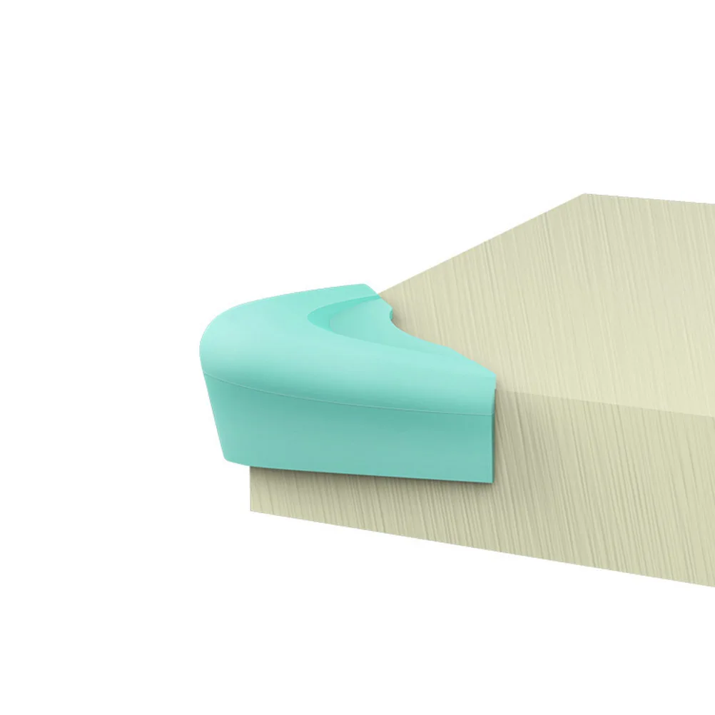 4 قطع من واقيات الزوايا المصنوعة من السيليكون الناعم لطاولة أمان الأطفال ومضادة للتحطم وواقي حافة الأثاث باللون الأخضر الفاتح