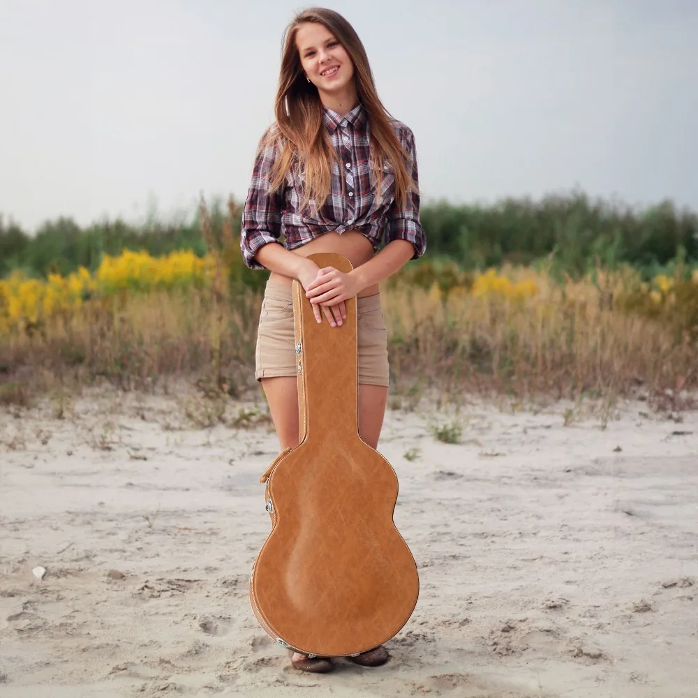 335 حافظة جيتار هارد شل للجيتار الكهربائي شبه المجوف والمجوف في الولايات المتحدة