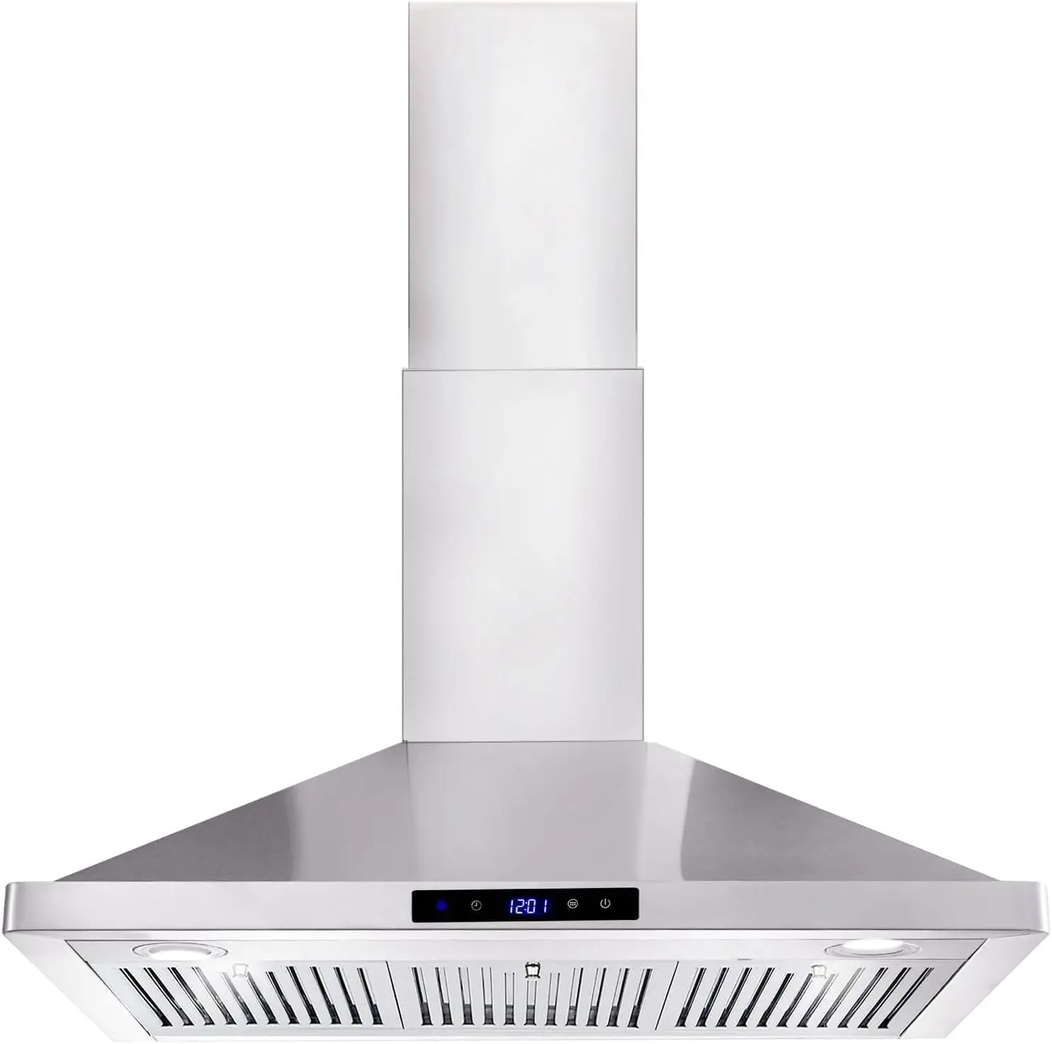Range Hood 36 Inch Wall Mount Kitchen Hood 700 CFM with Ducted/Ductless Convertible Duct, Touch Control, Permanent Filters