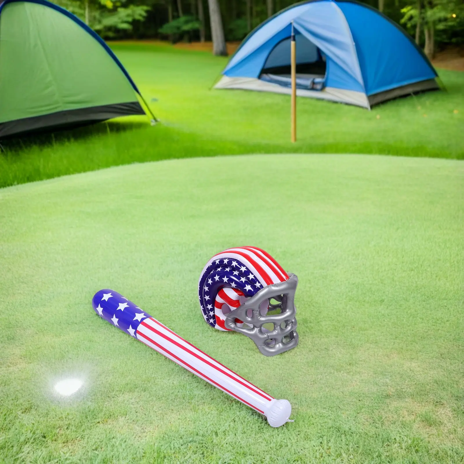 

1Set Baseball Play Set Inflatable Bat Bulk American Flag Pattern Usa Flag Baseball Theme Party Favors Pool Party