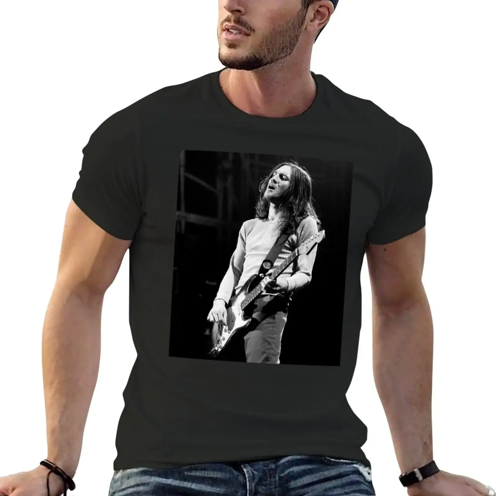 

New john frusciante T-Shirt Short sleeve blank t shirts anime summer tops Men's clothing