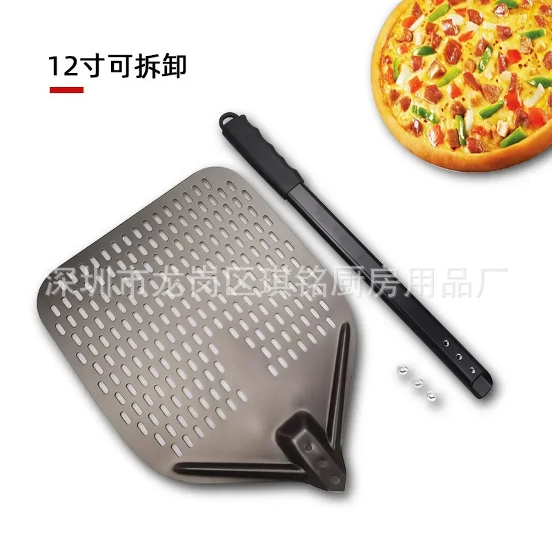 12 14 inch Big long Aluminum Pizza Shovel Peel With Long Handle Accessorie Paddle Spatula Nonstick Round Pan Baking turner