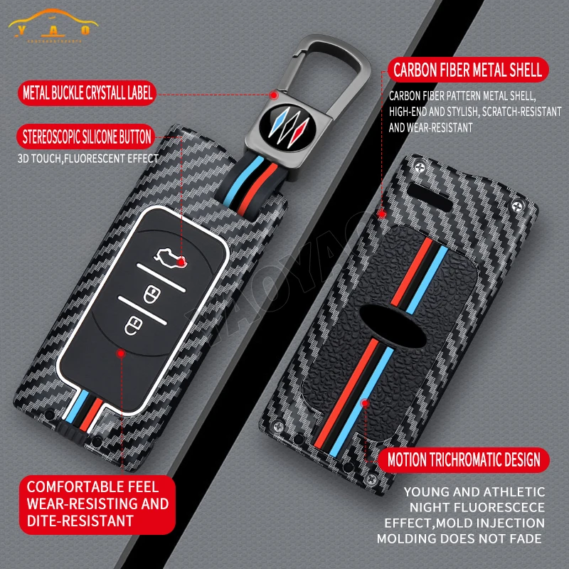 

Fashion Car Key Remote Case Cover Shell Fob for Chery Tiggo 4 5X 7 Pro 8 Exeed Txl Tx Lx ARRIZO7 E3 E5 A3 A5 Tiggo 3 5 3X