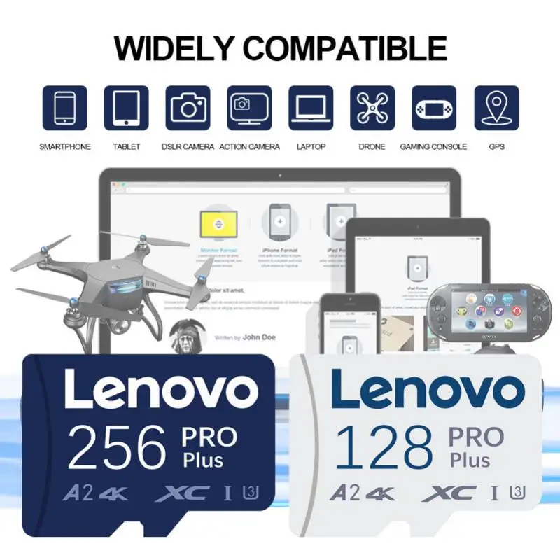 Lenovo 2TB SD Memory Card 1TB SD/TF Flash Card 256GB SD Cards 1TB 512GB Micro TF SD Card 128GB For Phones Ps5 Drones Camera Ps4