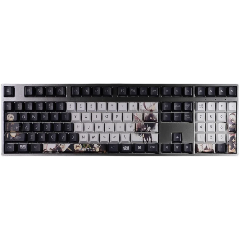 1 Set PBT Farbstoff Subbed Tastenkappen Zwei Dimensionale Cartoon Anime Gaming Key Caps Kirsche Profil Keycap Für Nie R 2B
