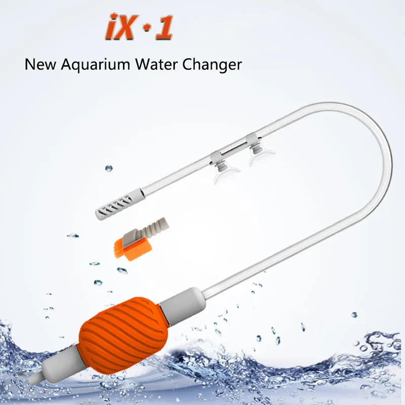 Fast Aquarium Water Changer Fish Tank Siphon Water Change Cleaning Filter Water Changing Pump Sand Hose Tube Small Aquarium