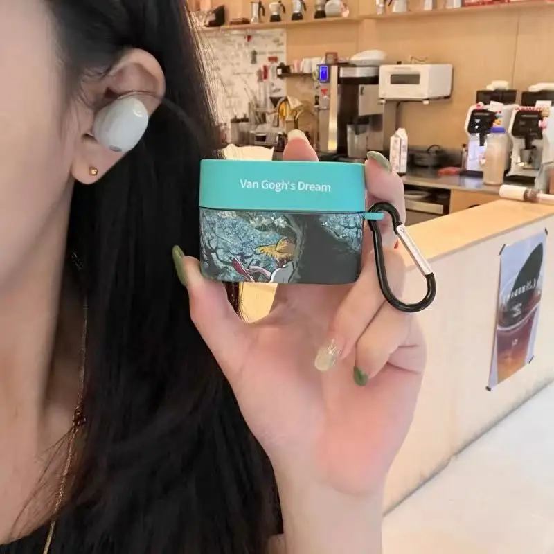 Earphone Case For SONY WF-1000XM6/5 Painting Starry Water Sticker for Galaxy Buds 4/4pro/3pro for vivo TWS5 For Gaxaly Buds4 Pro