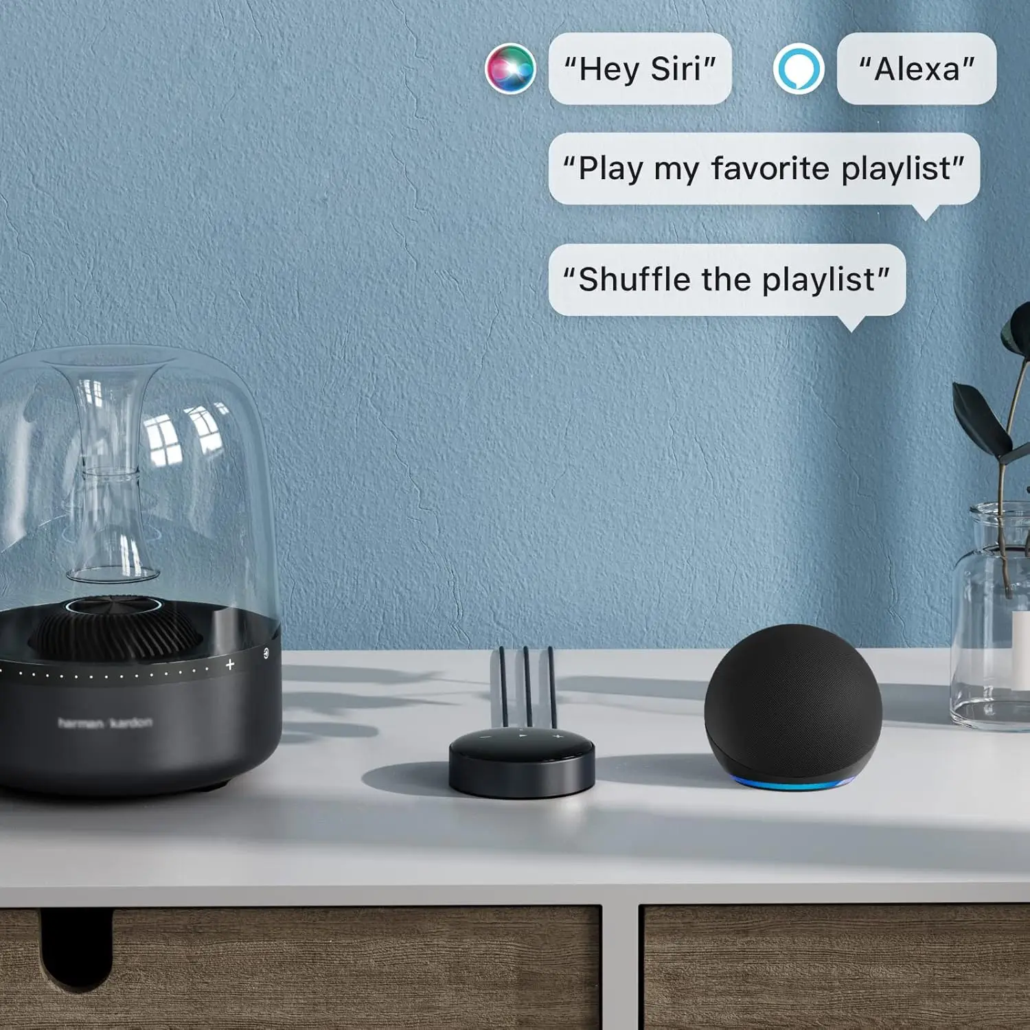 Mini AirPlay 2 Wireless Audio Streamer, Multiroom Stereo, Preamplifier, Works with Alexa and Siri Voice Assistants