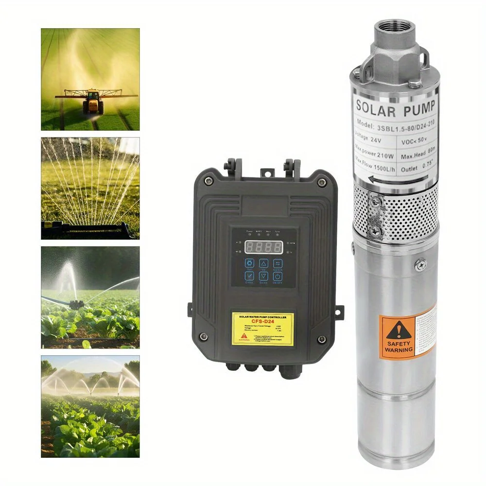 

DC Deep Bore Well Solar Water Pump Submersible Pump MPPT Controller Kit
