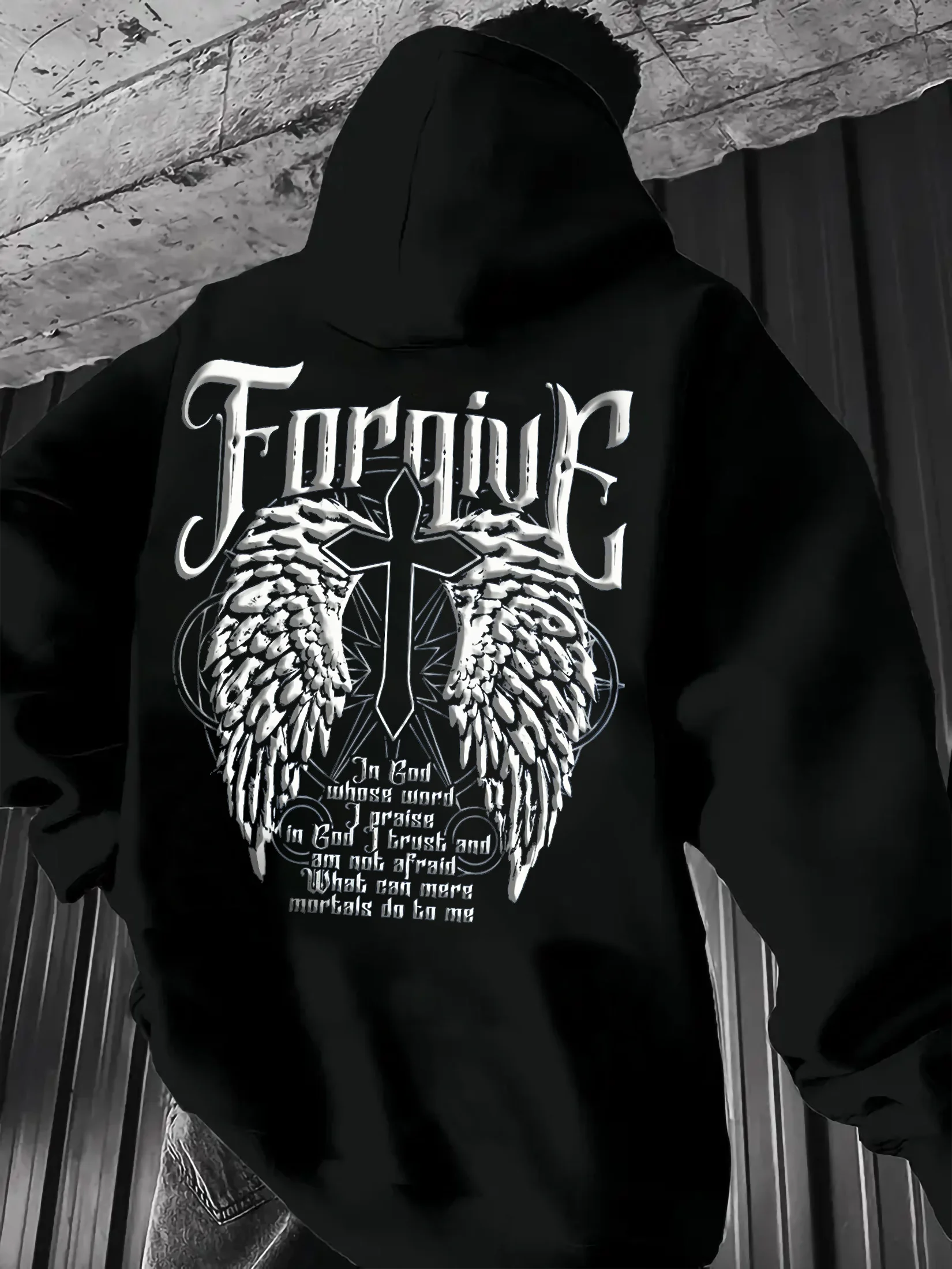 

Angel Wings Skull Graphic Print Autumn and Winter Men's and Women's Hoodies Casual Loose Outdoor Street Sports Training Brand