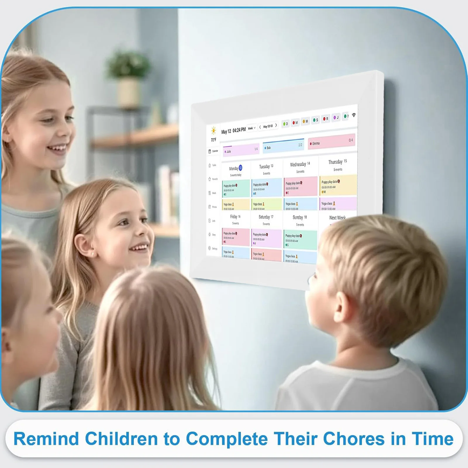 

【2026】32GB Smart Electronic Calendar 10.1 Inch Smart Touch Screen Home Interactive Electron Calendar WiFi Family Wall Planner