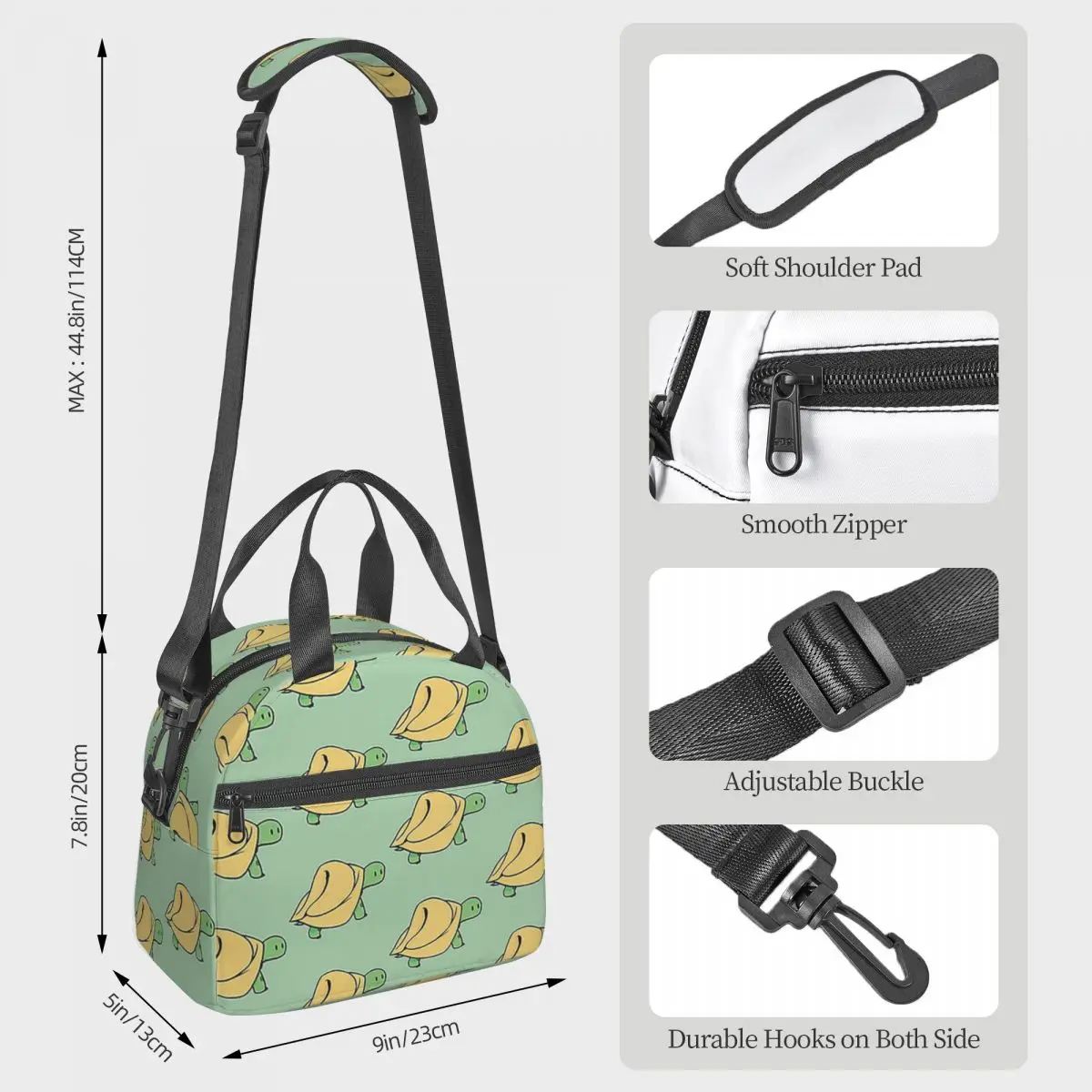Turtellini Turtle Noodle Cute Tortellini Tortoise Insulated Lunch Bag for Women Office Cooler Thermal Box Portable Lunch Boxes