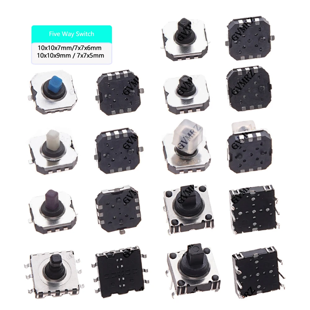 10PCS 7*7mm 10*10mm Five Way Switch 7X7 10x10 SMD For Mobile Navigation Keys Mobile Switch to Multi-directional Switch