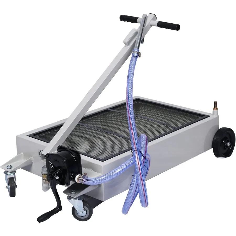 

15-галлонный масляный сливной поддон с ручным насосом для технического обслуживания автомобилей Портативный низкопрофильный дизайн для грузовиков и внедорожников большой емкости