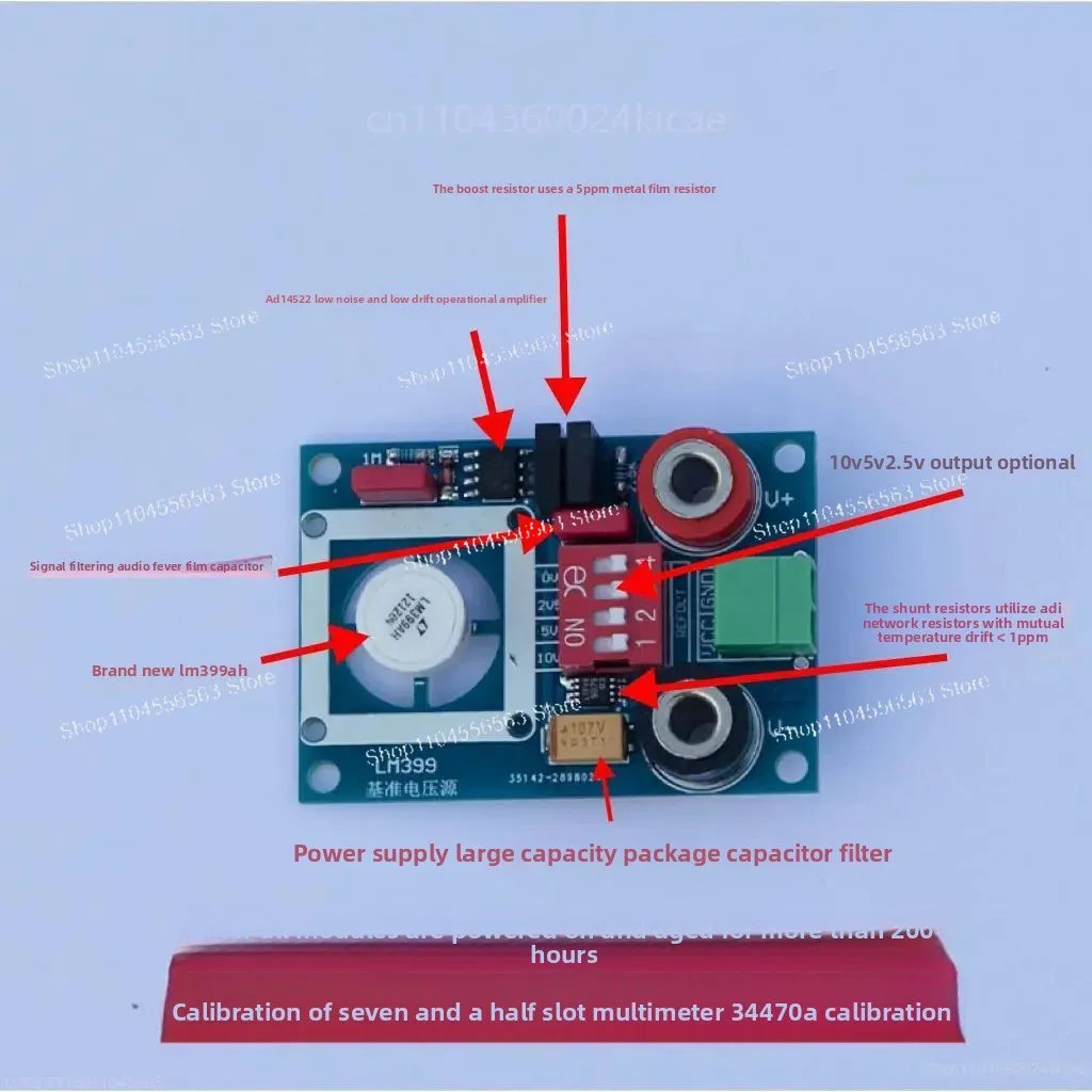 LM399 Voltage Reference Module 2.5V/5V/10V High Precision Reference Source for Multimeter Calibration