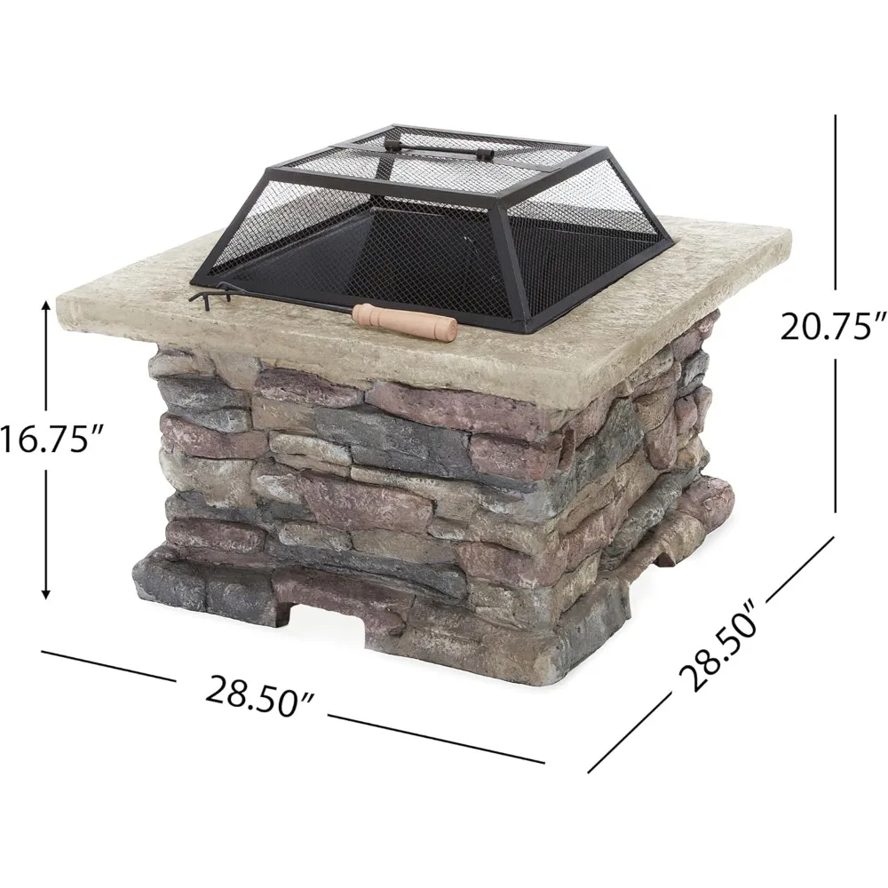 foyer cuadrado corporal, piedra