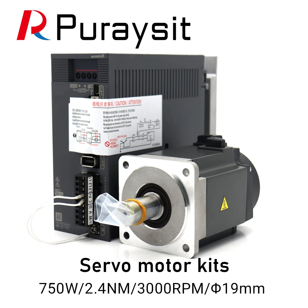 

Puraysit Servo Motor kits 750W MR-JE-70A HG-KN73J-S100 2.4NM 3000RPM with 3M cable