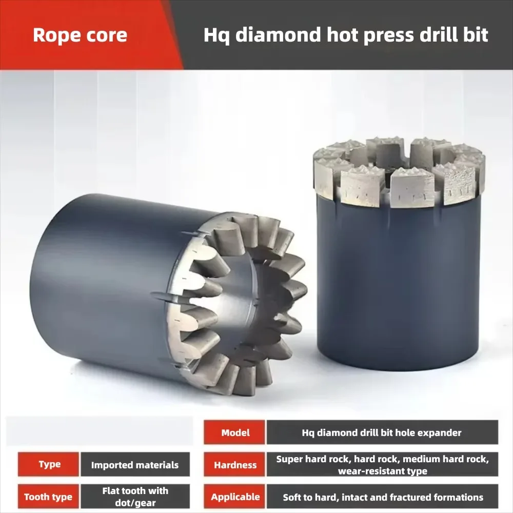 High Efficiency Durable HQ95 Hot Pressed Wireline Diamond Reamer Import Raw Material Core Sampling Drill Bit