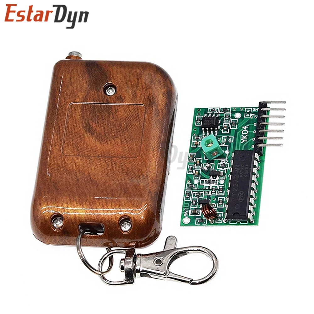 2262/2272 Four-Channel Wireless Remote Control Kit M4 Non-Locking Receiver Board with Four-Key Wireless Remote Controller