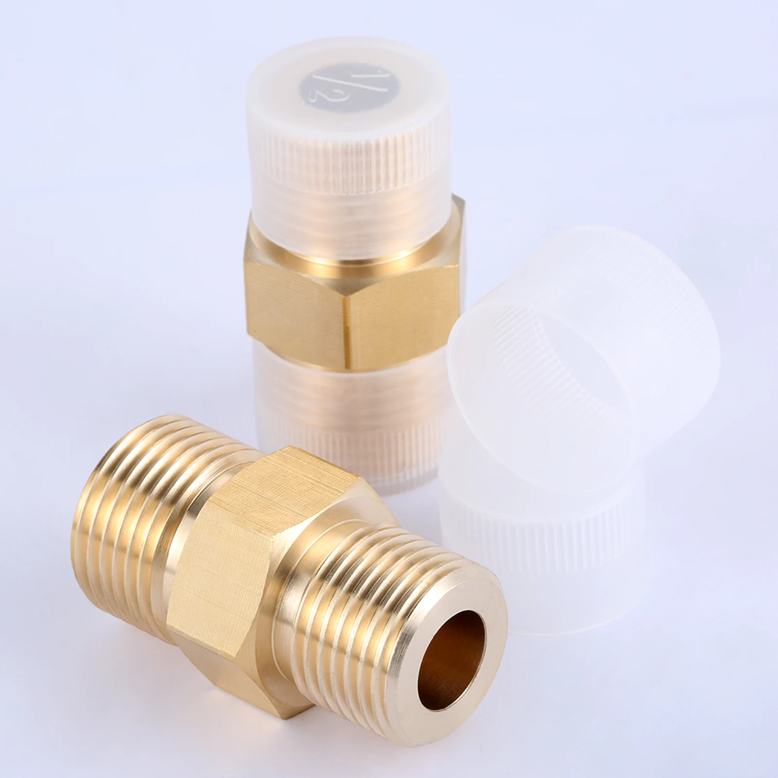 1PC Brass Adapter Fit for Oxygen Cylinder Male G5/8 22.7mm To Male G1/2 20mm Thread Connector Oxygen Cylinder Connector 44*24mm