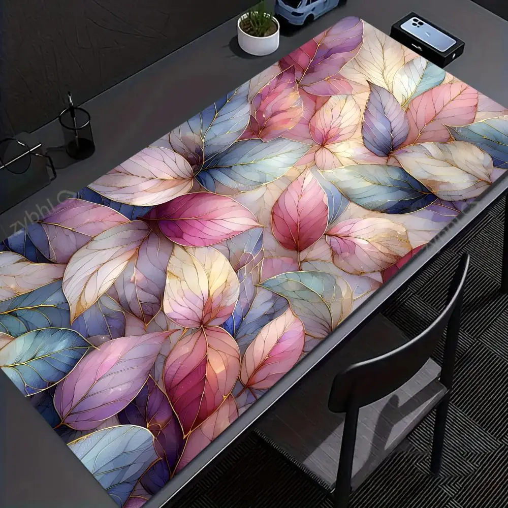 

Colorful leaves Mouse Pad Large Esports Office XXL Game Laptop Desk Mat Game Non-slip Mousepad PC desktop accessories Carpet