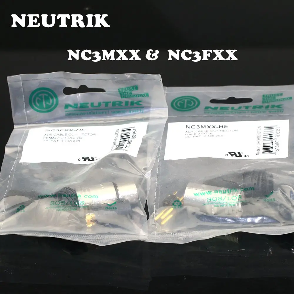 30PCS/lot FOR NEUTRIK connector 15PCS NC3MXX & 15PCS NC3FXX Male et femelle Un ensemble 3 Broches XLR Connecteur avec!