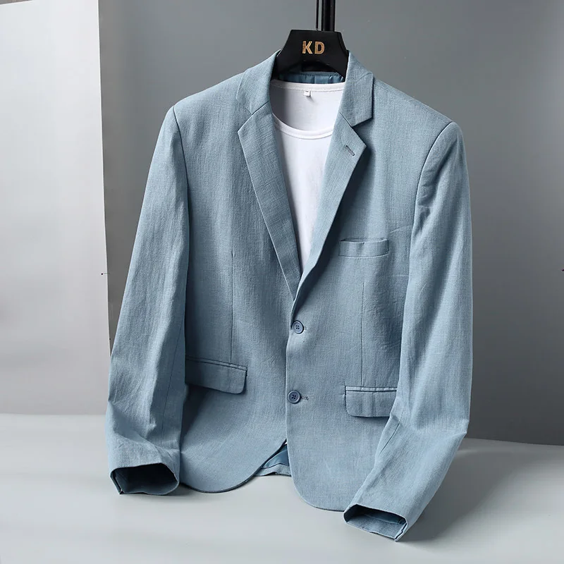 

Men Blazer Long Sleeve Suit Turn Down Collar Suits Blazers Single Breasted Cardigan Outerwear Buttons Pockets Casual Loose
