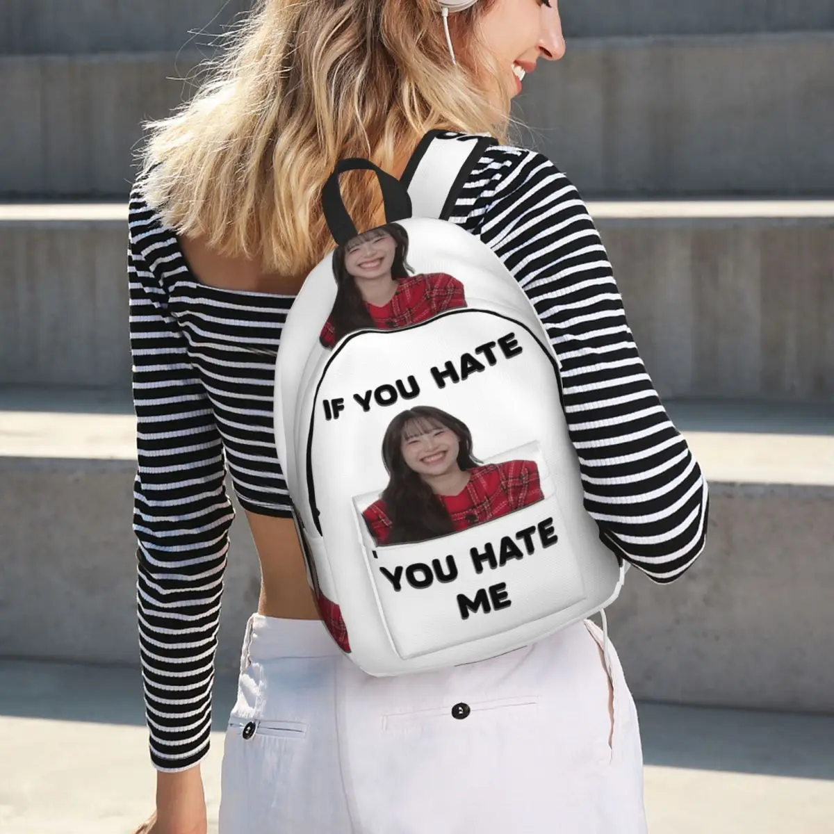 

If You Hate Chuu You Hate Me Student Backpack School Bag Hiking Travel Daypack for Men Women Fashion Bookbag Shoulder Bags