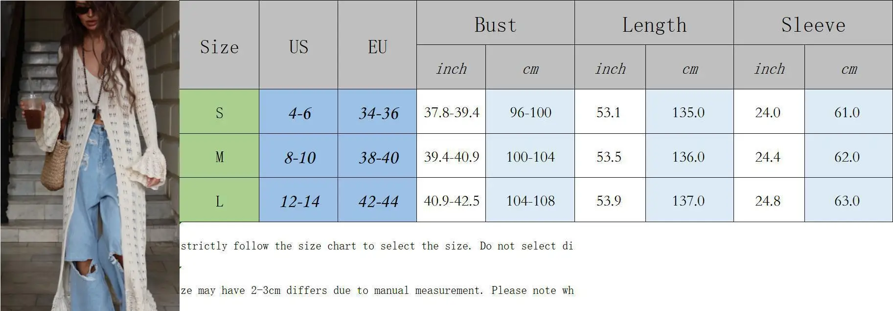 SKMY French Vacation Outfits Summer New Hollow Out Flare Sleeve Knitted Casual Long Cardigan Ruffles Single-Breasted Dress