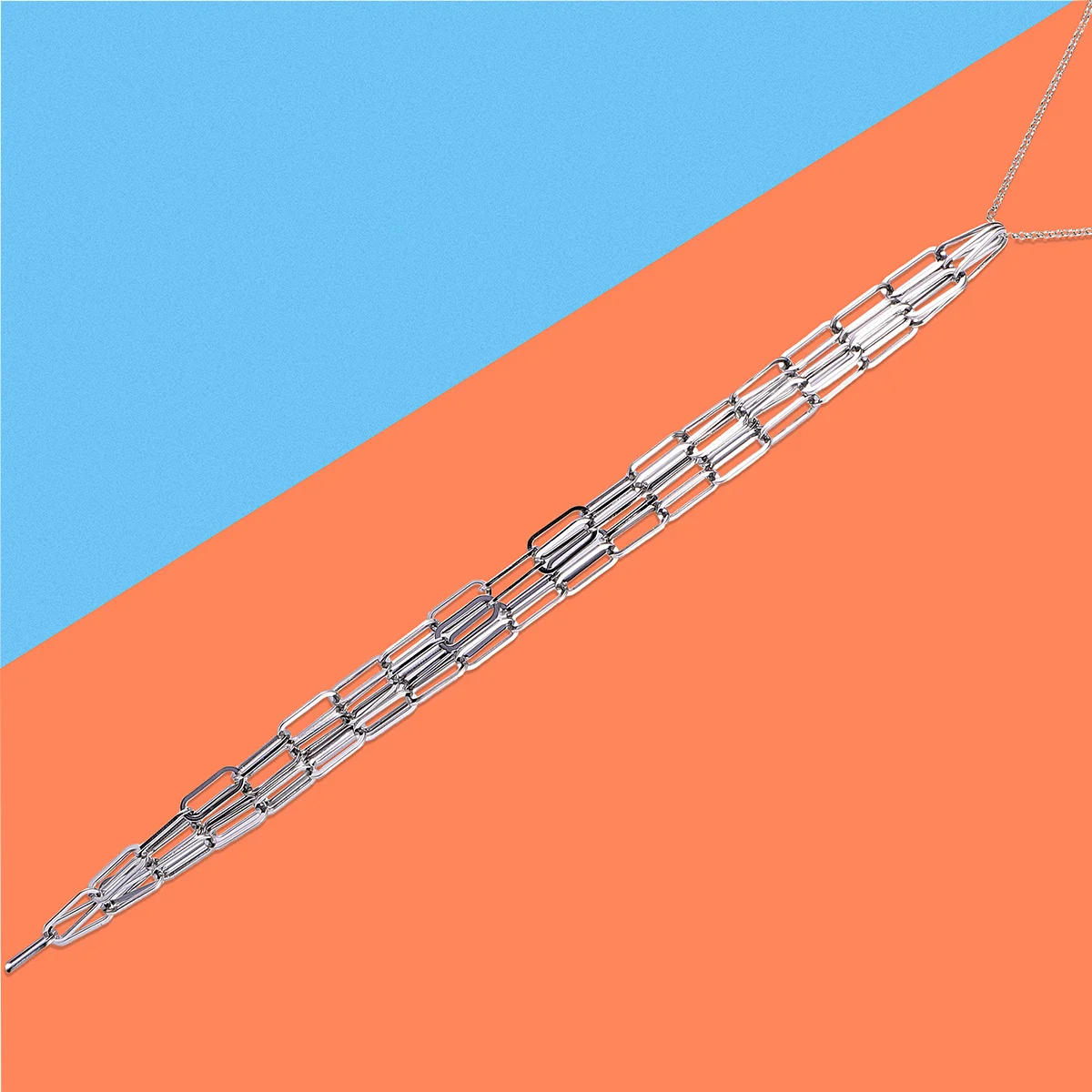 

1Pcs Titanium Steel Necklace Chain 4.4mm Wide DIY Long Link Interlocking Chain for Jewelry Making Bracelet Body Piercing Craft