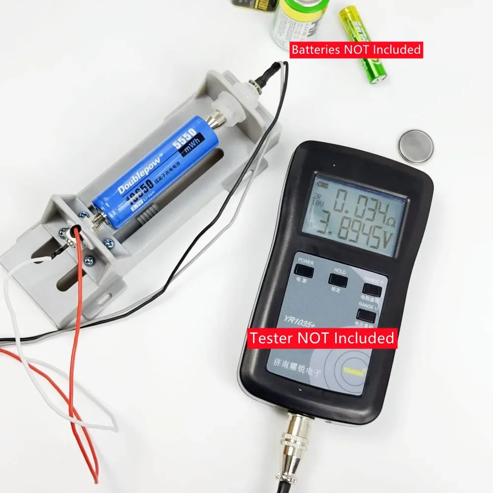 Imagem -06 - Suporte de Teste de Bateria Cilíndrica Suporte de Bateria Colunar Suporte de Bateria Usb Interface de Aviação 18650 26650 Yr1030 Yr1035